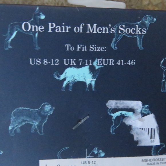 NWT DOG & ROSE MEN'S SOCKS ONE PAIR GREY STRIPE SIZE 8-12 US (K74) - Picture 3 of 4